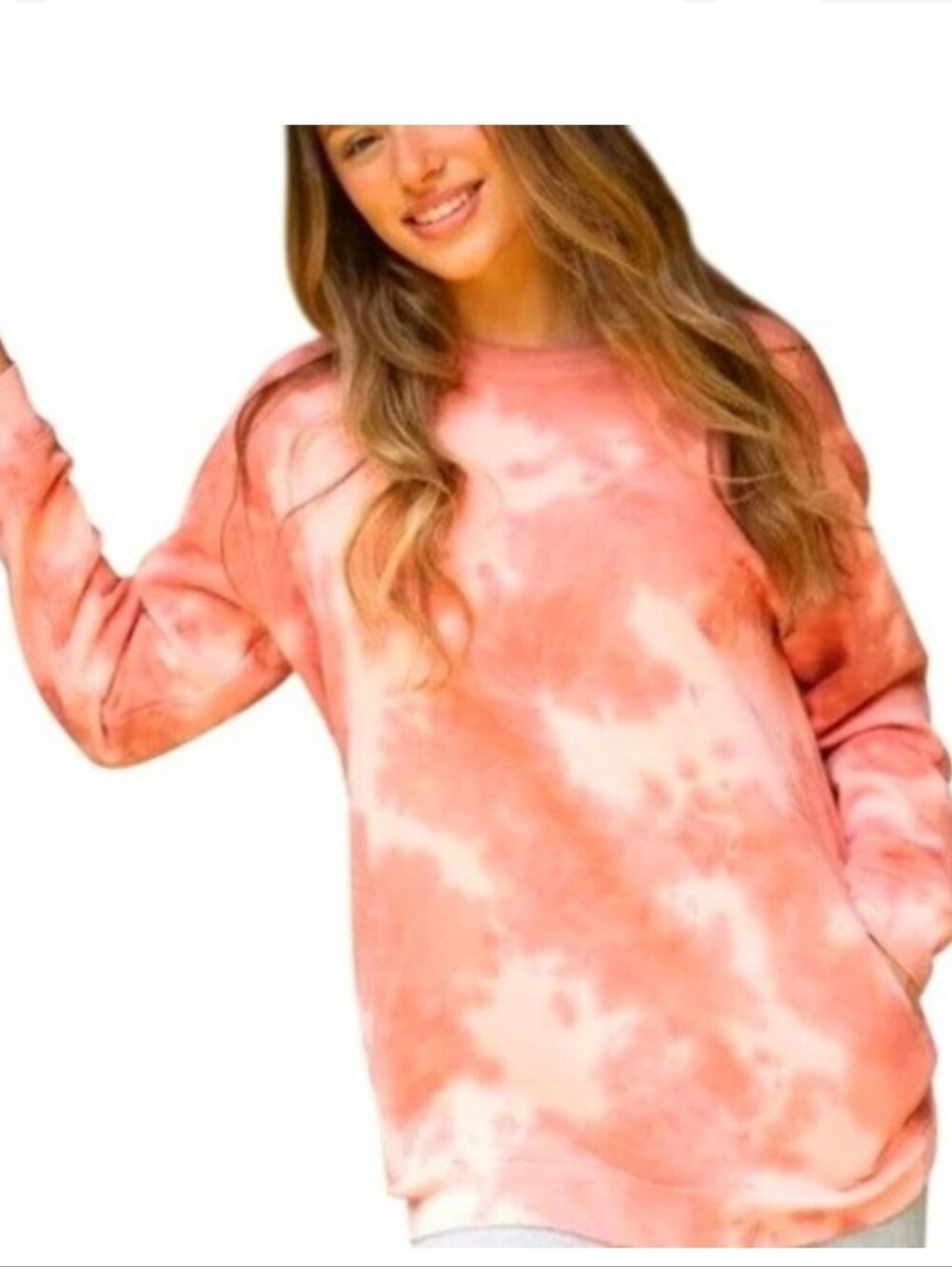 Natural Life Tie-Dye Sweatshirt Light Pink